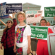 Schlafly and other anti-abortion protestors at the U.S. Supreme Court in 1992. Image via AP.